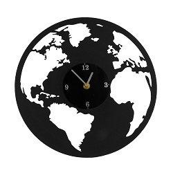 ساعت کلاسیک نقشه جهان
