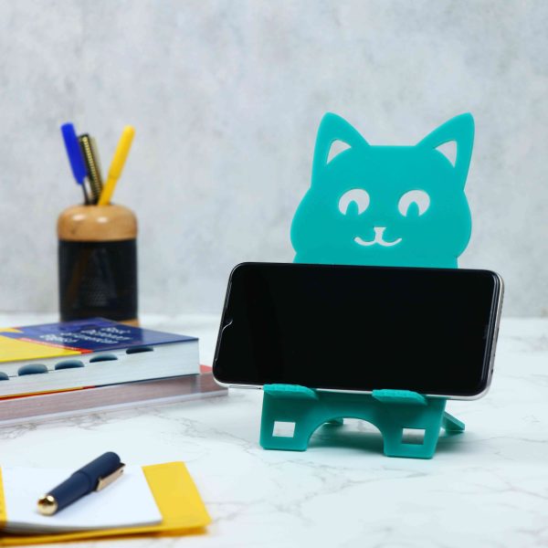 پایه رومیزی موبایل گربه سبز